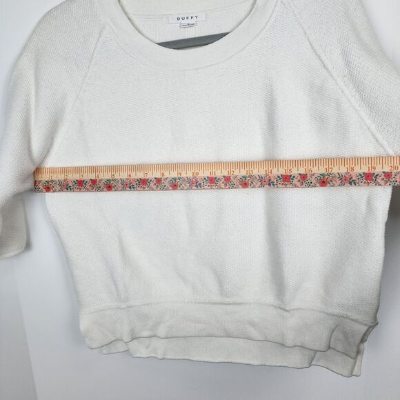 Duffy Cotton Cashmere Short Sleeve Sweater Size S - Picture 6 of 7